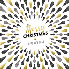 Merry christmas and new year elegant gold design