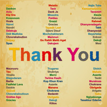 Thank You In 74 Languages In The World Background