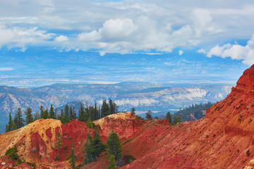 Sticker - Red sandstone hoodoos in Bryce Canyon National Park in Utah, USA