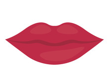 Mouth Cartoon Icon. Female Sexy And Lips Theme. Colorful Design. Vector Illustration