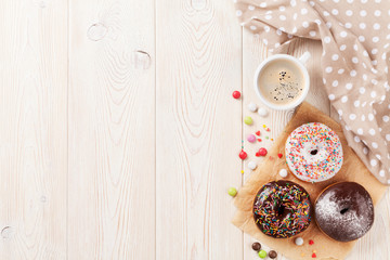 Canvas Print - Donuts and coffee