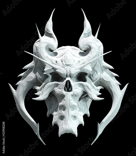 Fotomural Monster skull design on a black background for Halloween