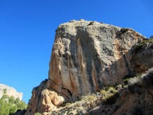 Sandstone Rock Outcrop In Canyon