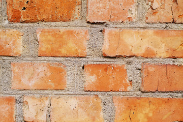 Cracked concrete brick wall background