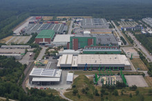 Aerial View Of An Industrial Park Area