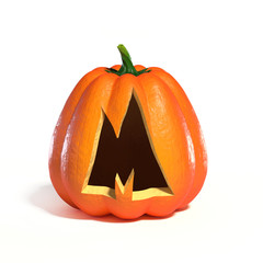 Canvas Print - Halloween pumpkin font letter M