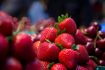 Ripe and juicy Strawberries