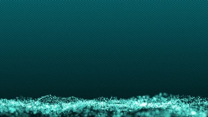 Wall Mural - particle waves with light showing through. opening intro title animation rippling waters. surface wa