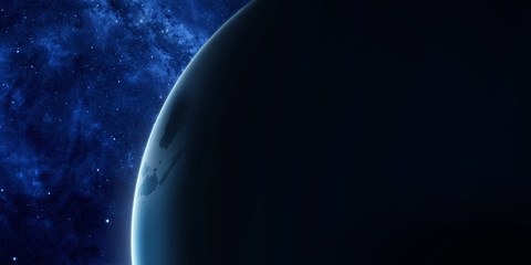 Wall Mural - orbital view on a planet from space