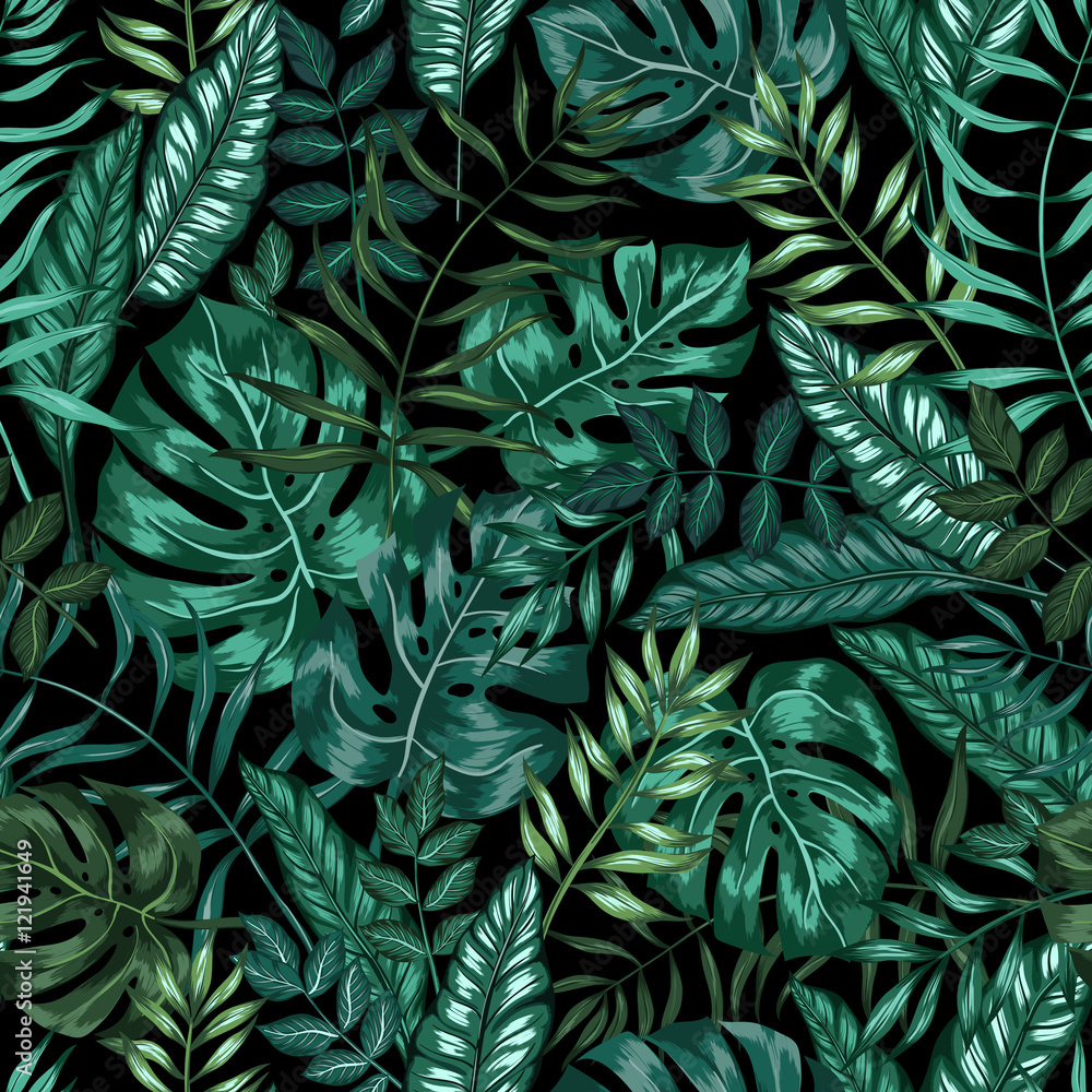 nowoczesne-liscie-monstera-z-ciemnym-tlem