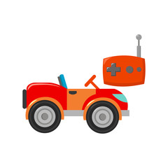 Wall Mural - RC car icon in cartoon style isolated on white background. Play garden symbol stock vector illustration.