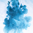 canvas print picture - Blaue Tintenwolke 