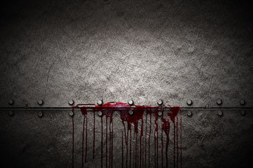 Wall Mural - set 8. bloody metal wall