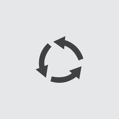 Aufkleber - Circular arrow icon in a flat design in black color. Vector illustration eps10