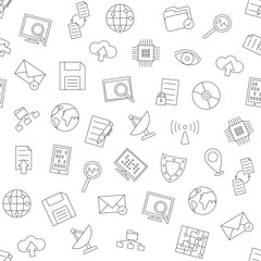Web communication pattern black icons