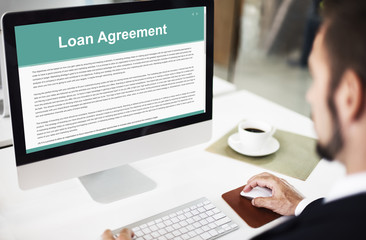 Wall Mural - Loan Agreement Budget Capital Credit Borrow Concept