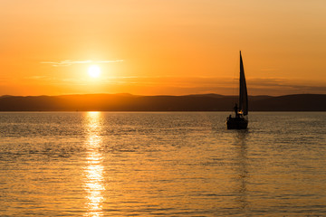 Wall Mural - sunset at balaton
