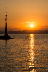Wall Mural - sunset at balaton