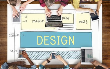 Wall Mural - design html web design template concept