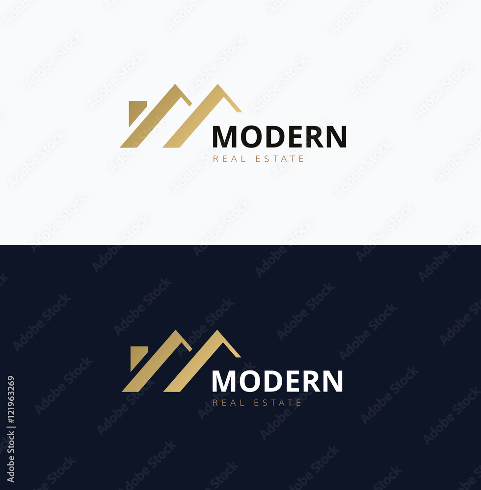 Modern Home Real estate logo - obrazy, fototapety, plakaty 