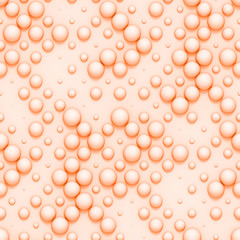 Wall Mural - seamless pattern made of soft orange spheres in different sizes