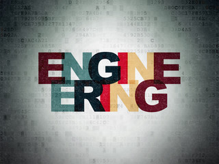 Science concept: Engineering on Digital Data Paper background