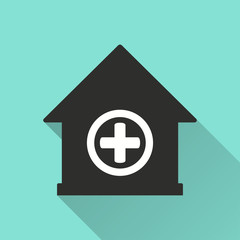 Poster - Hospital - vector icon.