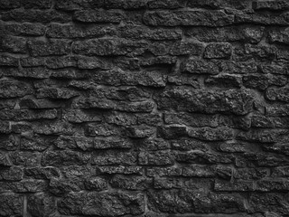 Wall Mural - pattern of decorative black slate stone wall surface