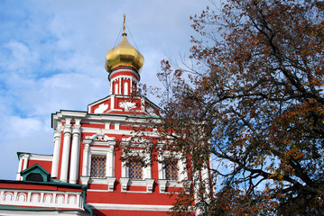 Architecture of Novodevichy convent in Moscow.