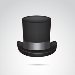 Wall Mural - top hat vector icon.