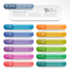 Wall Mural - infographics web banner & label design