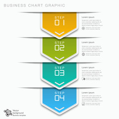 Wall Mural - flow chart, 4-step process #vector graphic