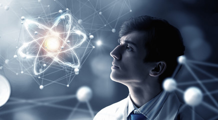 Wall Mural - innovative technologies in science and medicine . mixed media