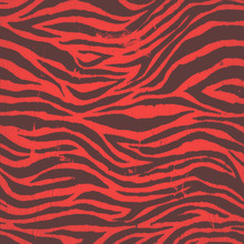 Vintage Zebra Black And Red Pattern
