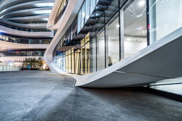 empty square of modern architecture in city of China.