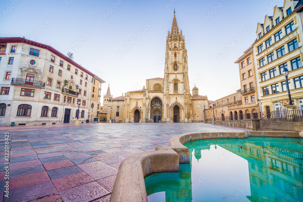 The Cathedral of Oviedo - obrazy, fototapety, plakaty 