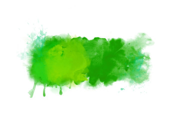 Wall Mural - Green abstract watercolor artwork background banner