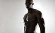© Jacob Lund - Shirtless male african model with muscular build
