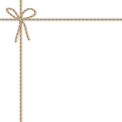 background with rope bow and ribbons