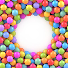 Sticker - Colorful balls background with place for your content