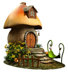 Wall Mural - Fairy mushroom house