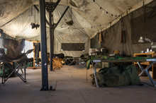 On The Inside A Army Tent