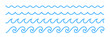 Blue line ocean wave ornament pattern