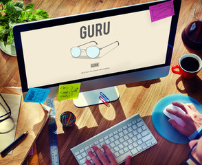 Wall Mural - guide instructor glasses icon expert concept