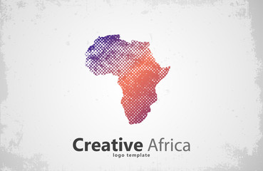 africa. creative africa logo design. africa map
