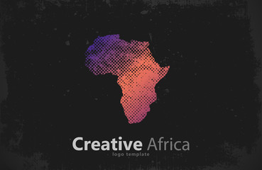 Wall Mural - africa. creative africa logo design. africa map