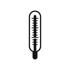 Medical thermometer icon in simple style on a white background vector illustration