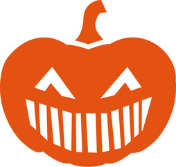 Wall Mural - Halloween pumpkin face big mouth