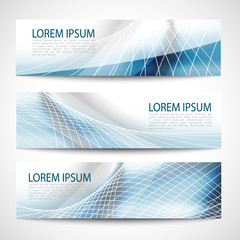 Wall Mural - Abstract header blue wave white vector design