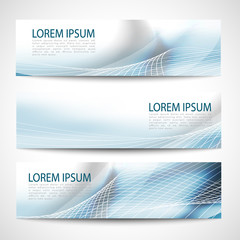 abstract header blue wave white vector design